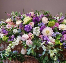 Tributes Garland Wicker Coffin 