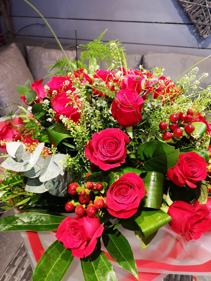 Two Dozen long stem Red Roses
