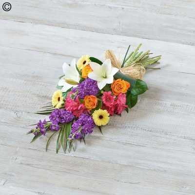 vibrant scented flower funeral tribute 