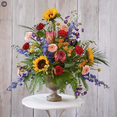 florist choice flower and foliage funeral services arrangements