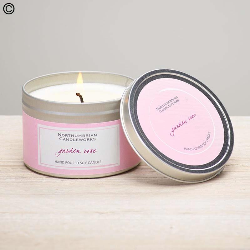 garden rose scented candle 