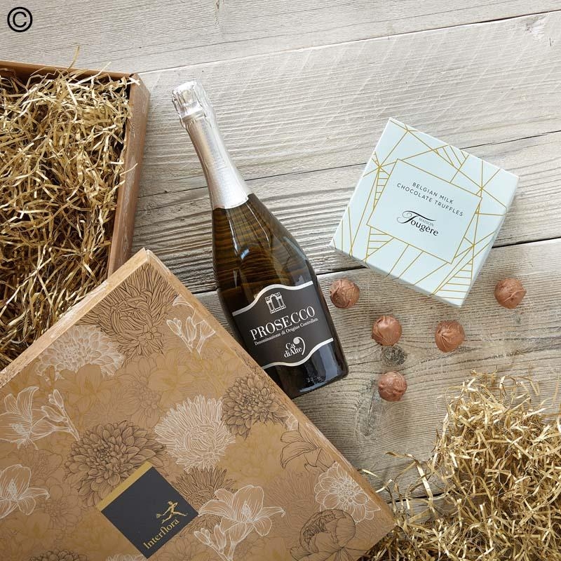 prosecco and chocolate gift set