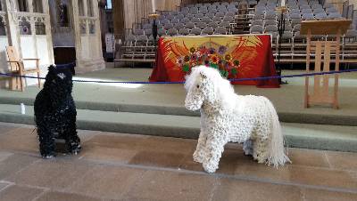 3d life sized shetland pony flower funeral tribute 