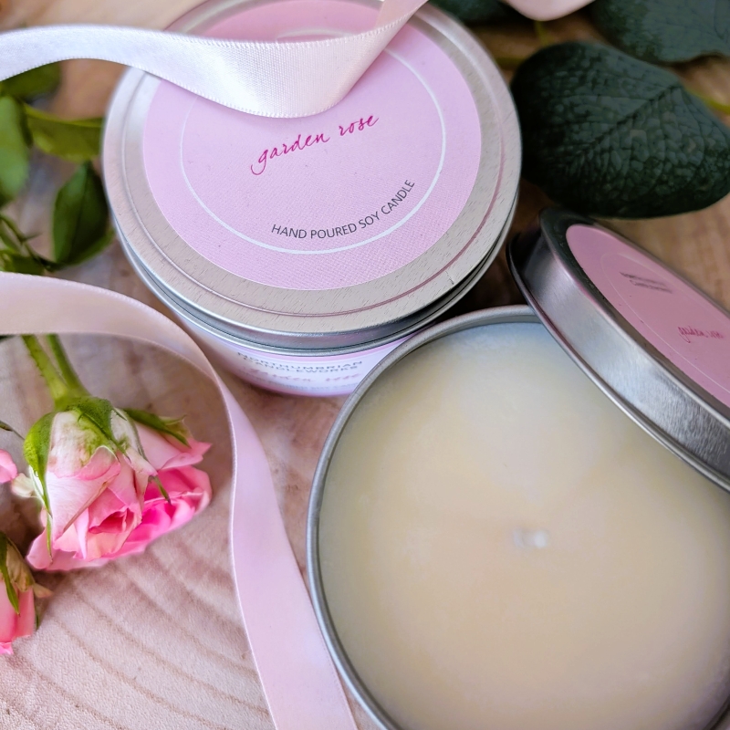 Garden Rose Hand Poured Candle