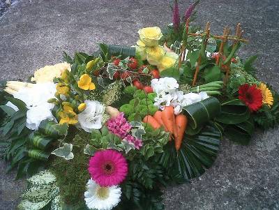 Mini Allotment Funeral Flower Tribute