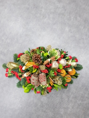 christmas festive foliage table centre piece decoration