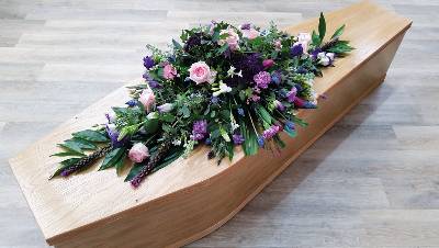 Pink & Purple Coffin Spray