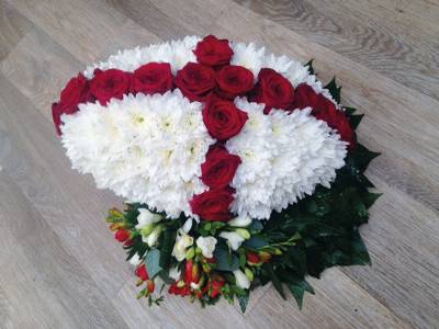 Rugby Ball Funeral Flower