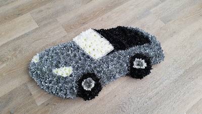 Sports Car Funeral Flower Tribute