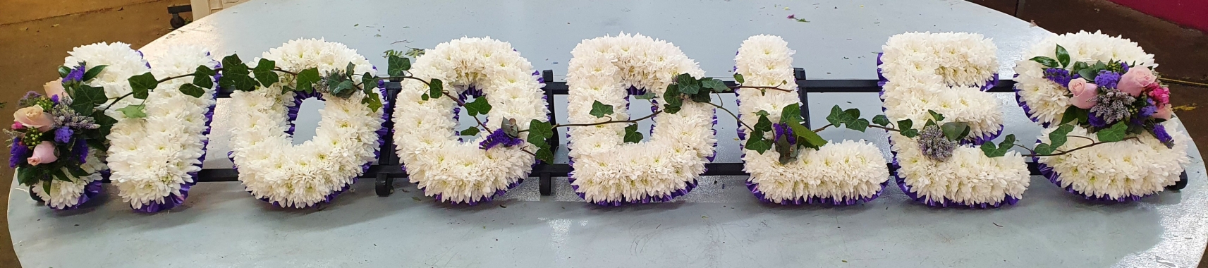 Classic Based Funeral Letters   any name or word