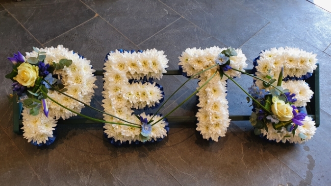 Classic Based Funeral Letters   any name or word