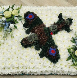 lancaster bomber flower based funeral tribute 