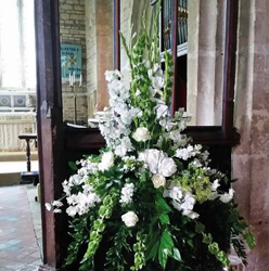 Large white more traditional style pedestal