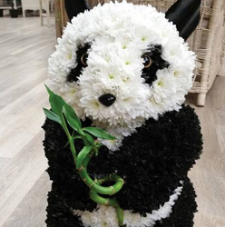 3D Panda Funeral Flower Tribute