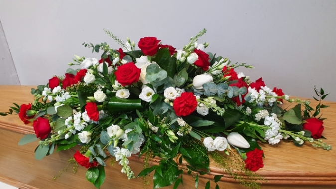 Passionate Remembrance Coffin Spray