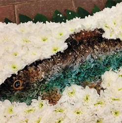 Rainbow Trout Funeral Flower Tribute