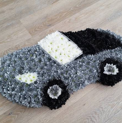 Sports Car Funeral Flower Tribute