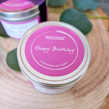 Sweet Pea Happy Birthday Candle